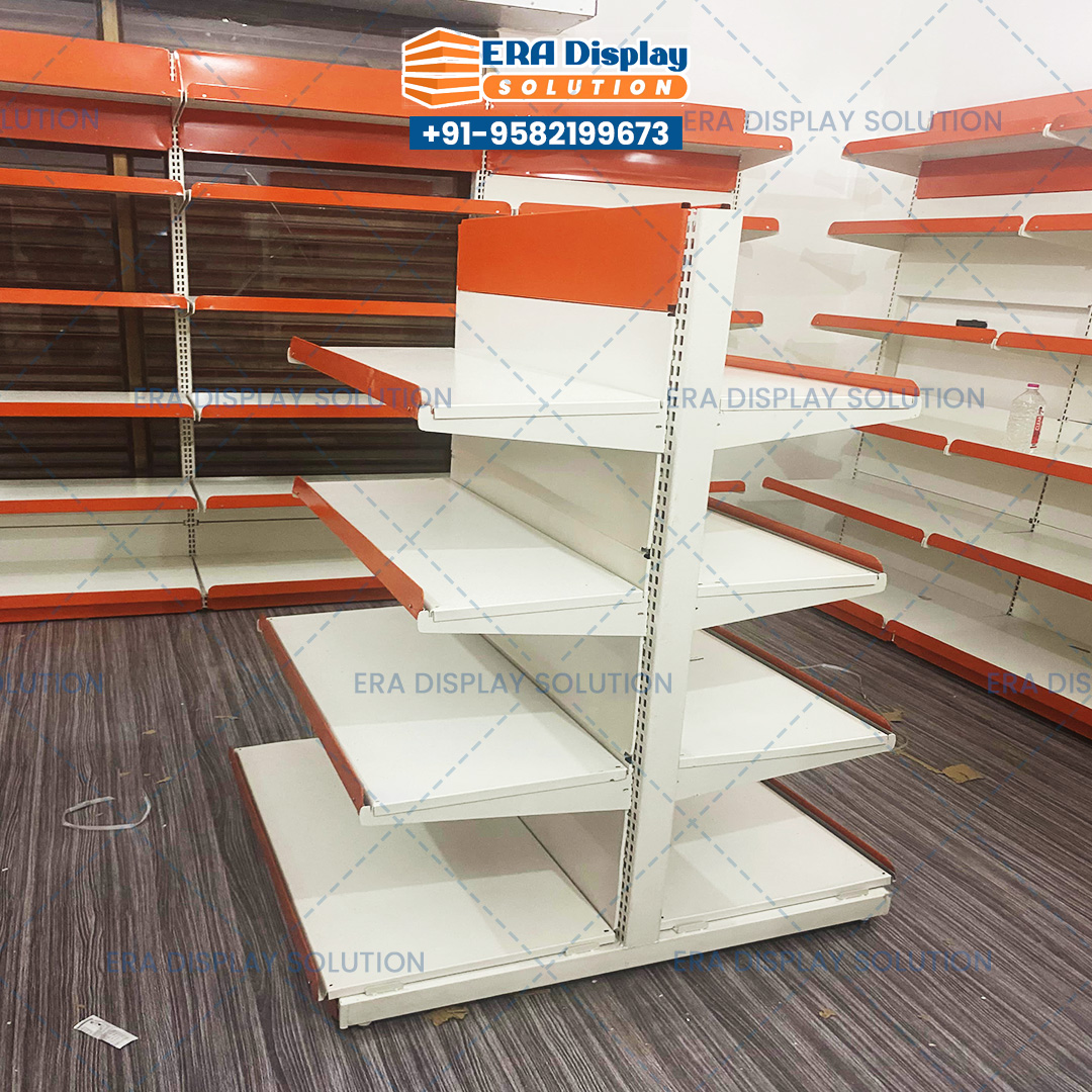 Supermarket Double Sided Center Display Rack Manufacturers